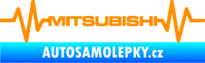 Samolepka Srdeční tep 083 Mitsubishi oranžová
