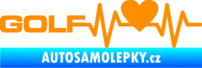 Samolepka Srdeční tep 084 levá Volkswagen Golf oranžová