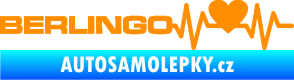 Samolepka Srdeční tep 092 levá Berlingo Citroen oranžová
