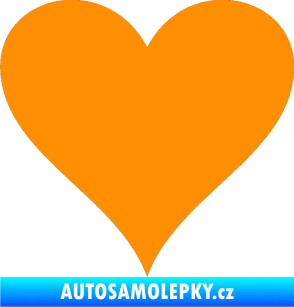 Samolepka Srdíčko 001 oranžová