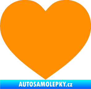 Samolepka Srdíčko 002 oranžová