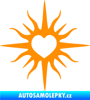 Samolepka Srdíčko 006 oranžová