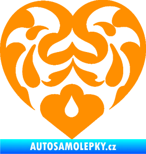 Samolepka Srdíčko 007 oranžová