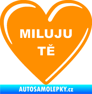 Samolepka Srdíčko 015 miluju tě oranžová