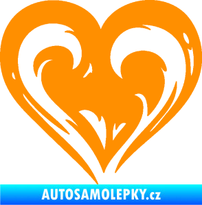Samolepka Srdíčko 021 levá oranžová