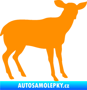 Samolepka Srna 001 pravá oranžová