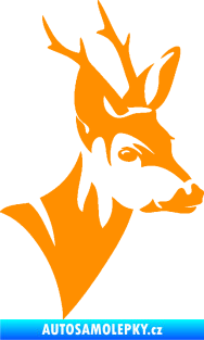 Samolepka Srnec 001 pravá hlava oranžová