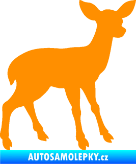 Samolepka Srneček 001 pravá oranžová