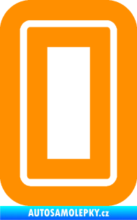 Samolepka Startovní číslo 0 typ 7 oranžová