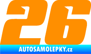 Samolepka Startovní číslo 26 typ 6 oranžová