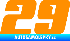 Samolepka Startovní číslo 29 typ 6 oranžová