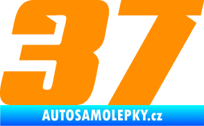 Samolepka Startovní číslo 37 typ 6 oranžová