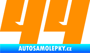 Samolepka Startovní číslo 44 typ 6 oranžová