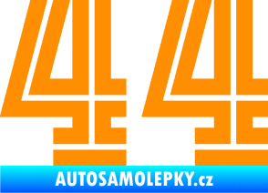 Samolepka Startovní číslo 44 typ 7 oranžová