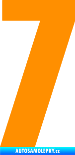 Samolepka Startovní číslo 7 typ 2    oranžová