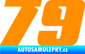 Samolepka Startovní číslo 79 typ 6 oranžová