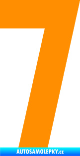 Samolepka Startovní číslo 7 oranžová