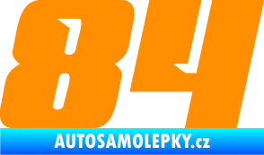 Samolepka Startovní číslo 84 typ 6 oranžová