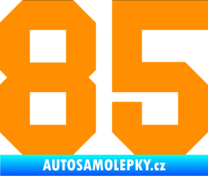 Samolepka Startovní číslo 85 oranžová