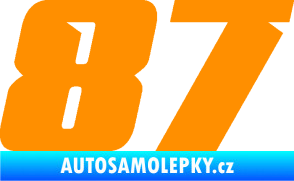Samolepka Startovní číslo 87 typ 6 oranžová