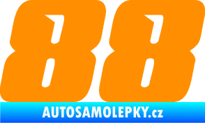 Samolepka Startovní číslo 88 typ 6 oranžová