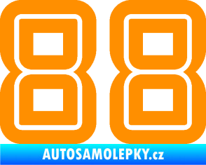 Samolepka Startovní číslo 88 typ 7 oranžová