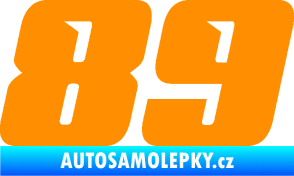 Samolepka Startovní číslo 89 typ 6 oranžová
