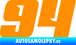 Samolepka Startovní číslo 94 typ 6 oranžová
