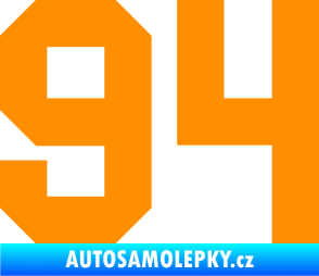 Samolepka Startovní číslo 94 oranžová