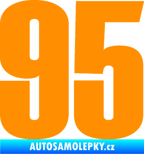 Samolepka Startovní číslo 95 typ 2     oranžová