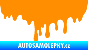 Samolepka Stékájící skvrna 001 pravá krevní cákanec oranžová