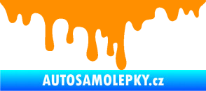 Samolepka Stékající skvrna 002 levá krevní cákanec oranžová