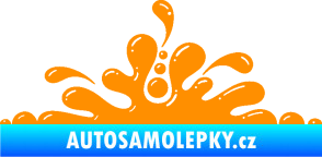 Samolepka Stékající skvrna 003 levá kaňka oranžová
