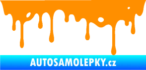 Samolepka Stékající skvrna 004 pravá oranžová