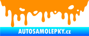 Samolepka Stékající skvrna 006 levá oranžová