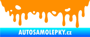 Samolepka Stékající skvrna 006 pravá oranžová