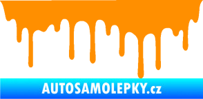 Samolepka Stékající skvrna 008 levá oranžová