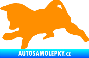 Samolepka Štěňátko 002 levá německý ovčák oranžová