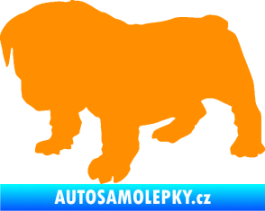 Samolepka Štěňátko 004 levá francouzský buldoček oranžová