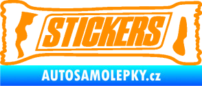 Samolepka Stickers nápis oranžová