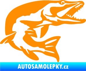 Samolepka Štika 001 pravá oranžová