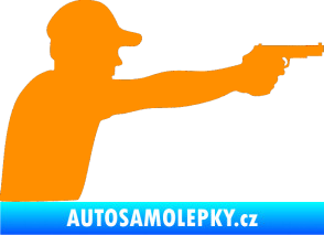 Samolepka Střelec silueta 001 pravá oranžová