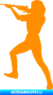 Samolepka Střelkyně 001 levá oranžová