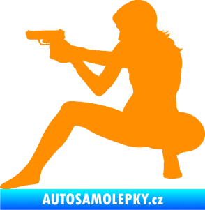 Samolepka Střelkyně 003 levá oranžová
