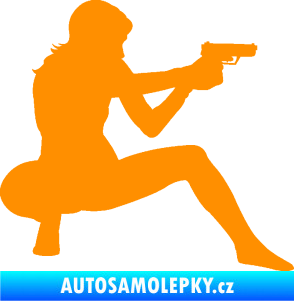 Samolepka Střelkyně 003 pravá oranžová