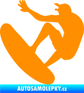 Samolepka Surfař 003 levá oranžová