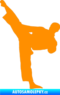 Samolepka Taekwondo 002 levá oranžová