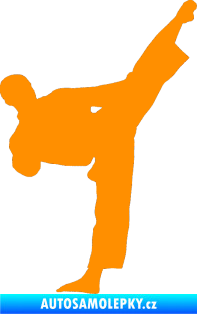Samolepka Taekwondo 002 pravá oranžová
