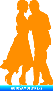 Samolepka Tanec 012 pravá tango oranžová