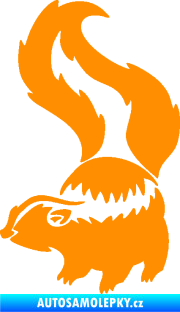 Samolepka Tchoř 002 levá zvednutý ocas oranžová